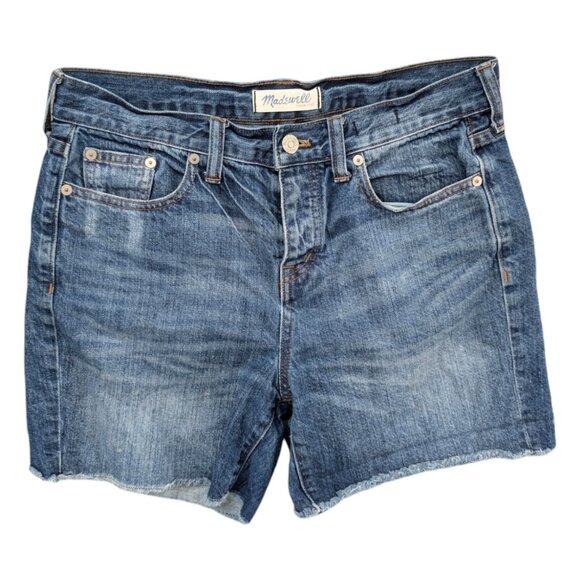 Madewell Cutoff Jean Shorts Womens Blue 100% Cotton Button Fly Denim Size 26 - Picture 1 of 10